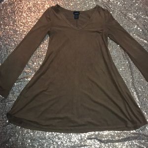 Brown mini dress